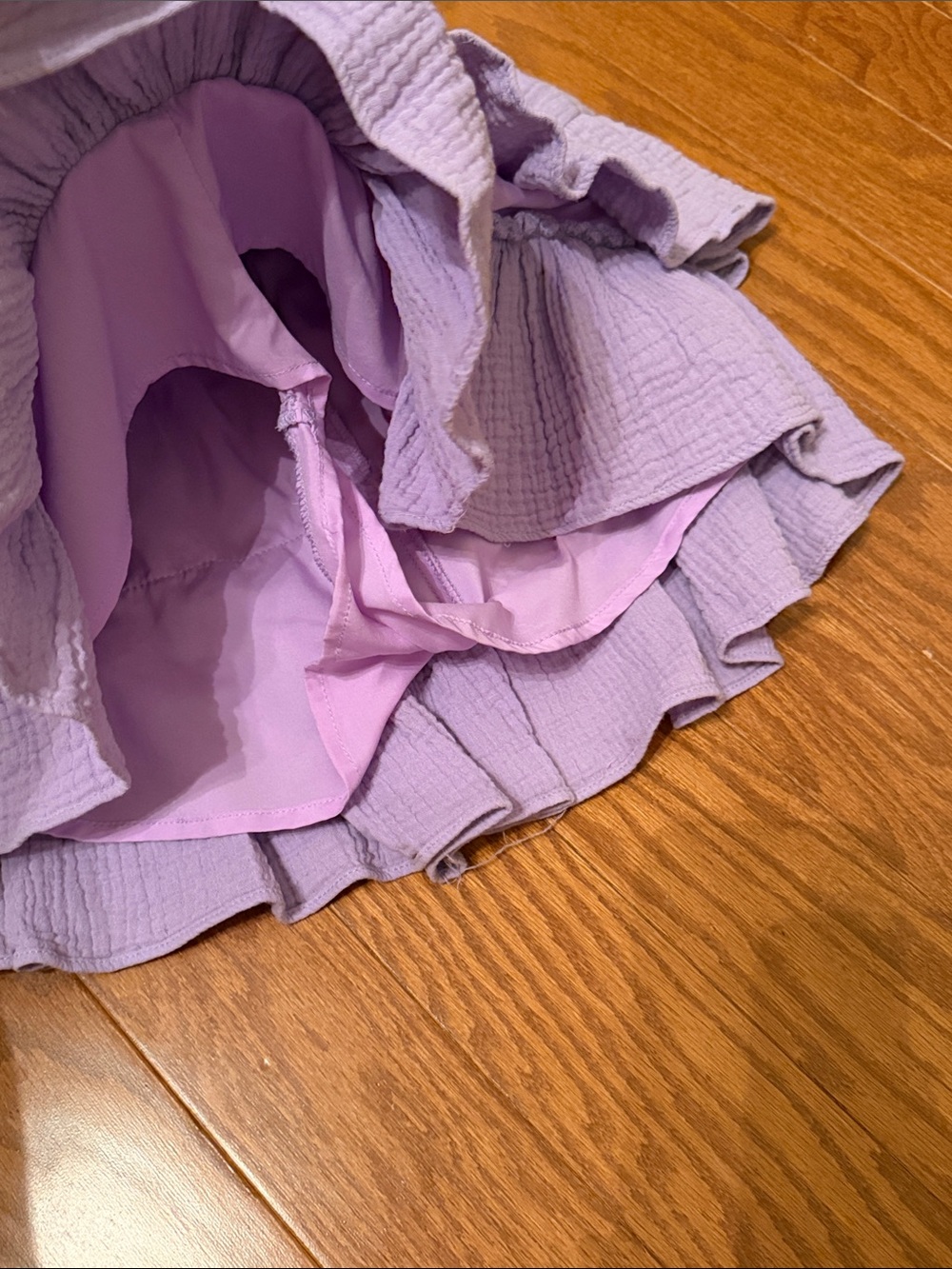 GAME DAY Lavender Ruffled Strapless Romper - Picture 9 of 10